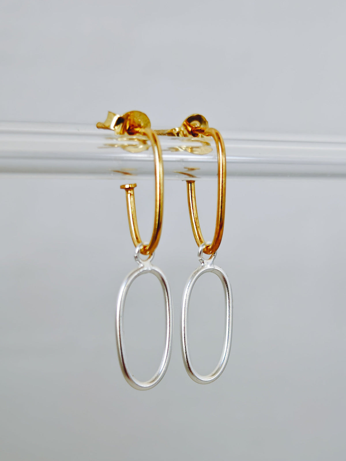925 sterling silver drop earrings, link chain stud earrings, minimalist paperclip earrings