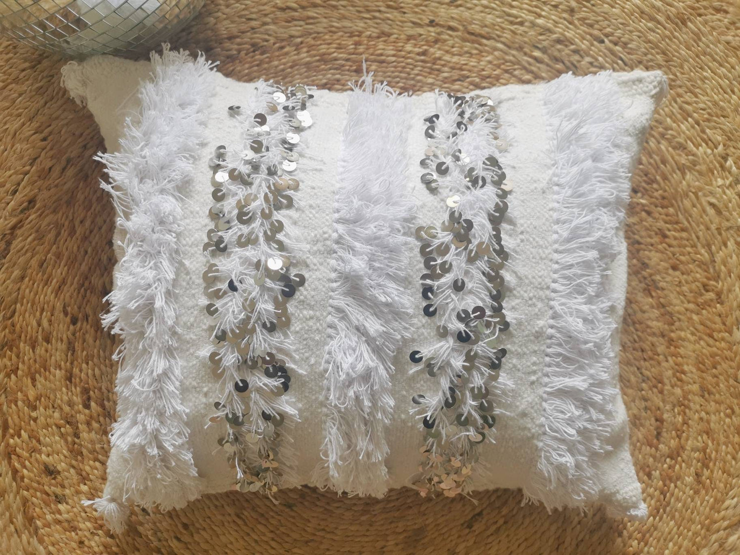 Boho Berber cushion cover, boho cushion from Morocco, Moroccan handira cushion made of wool, kilim, 56x47cm boho cushion Marrakech