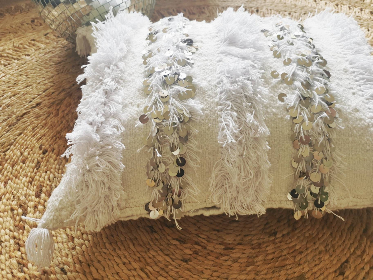 Boho Berber cushion cover, boho cushion from Morocco, Moroccan handira cushion made of wool, kilim, 56x47cm boho cushion Marrakech