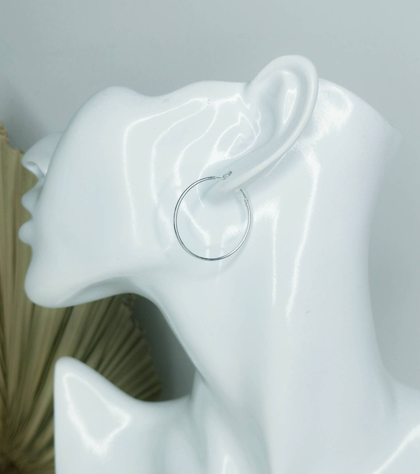 Creolen 925 Silber 30 mm x 1,2mm, Sterling Silber Creolen