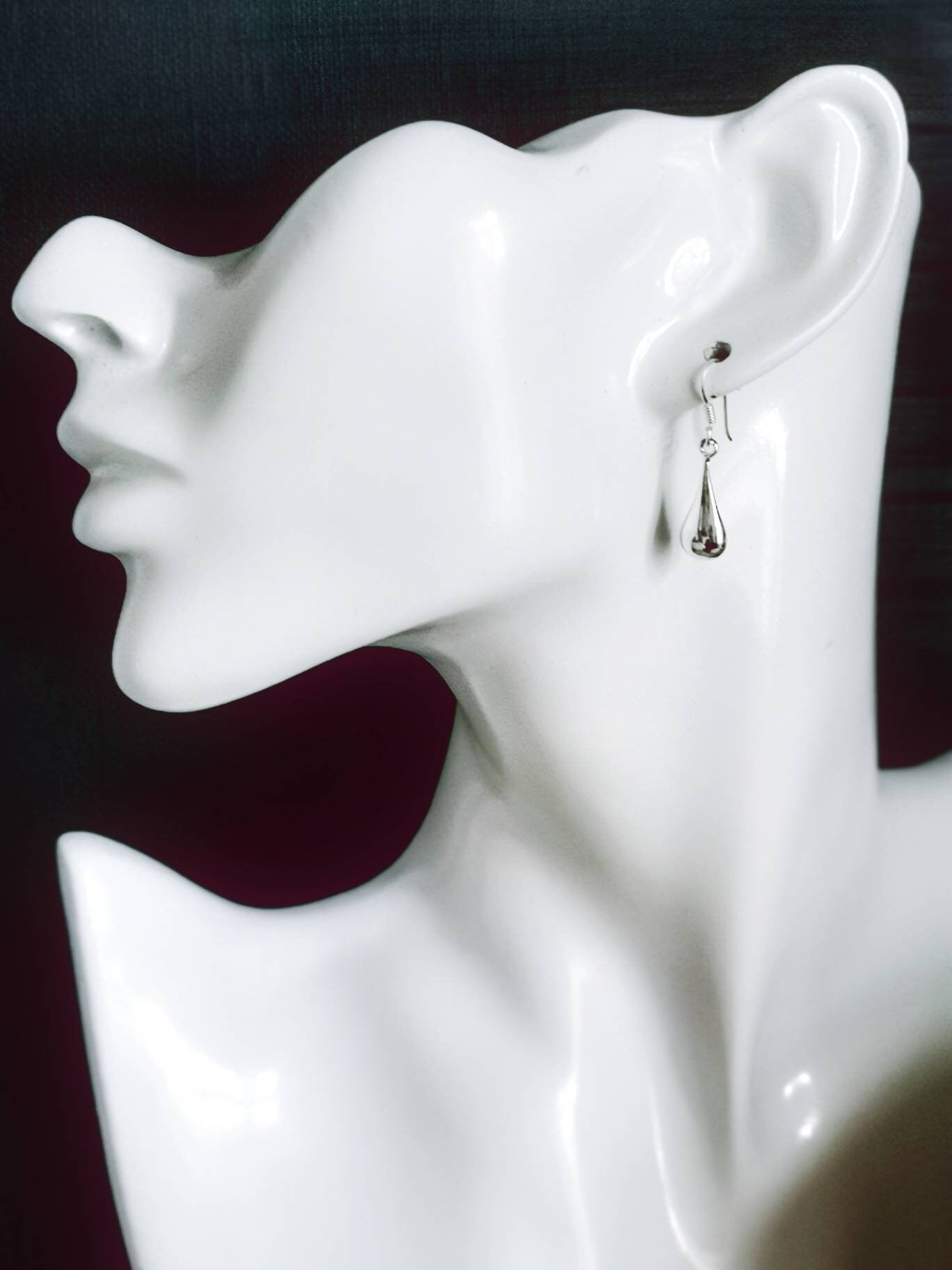 Tropfen Ohrhänger aus Silber 925, Feine Hängende Ohrringe, Tropfenförmig, Minimalistisch Ohrringe, Hängeohrringe Silber