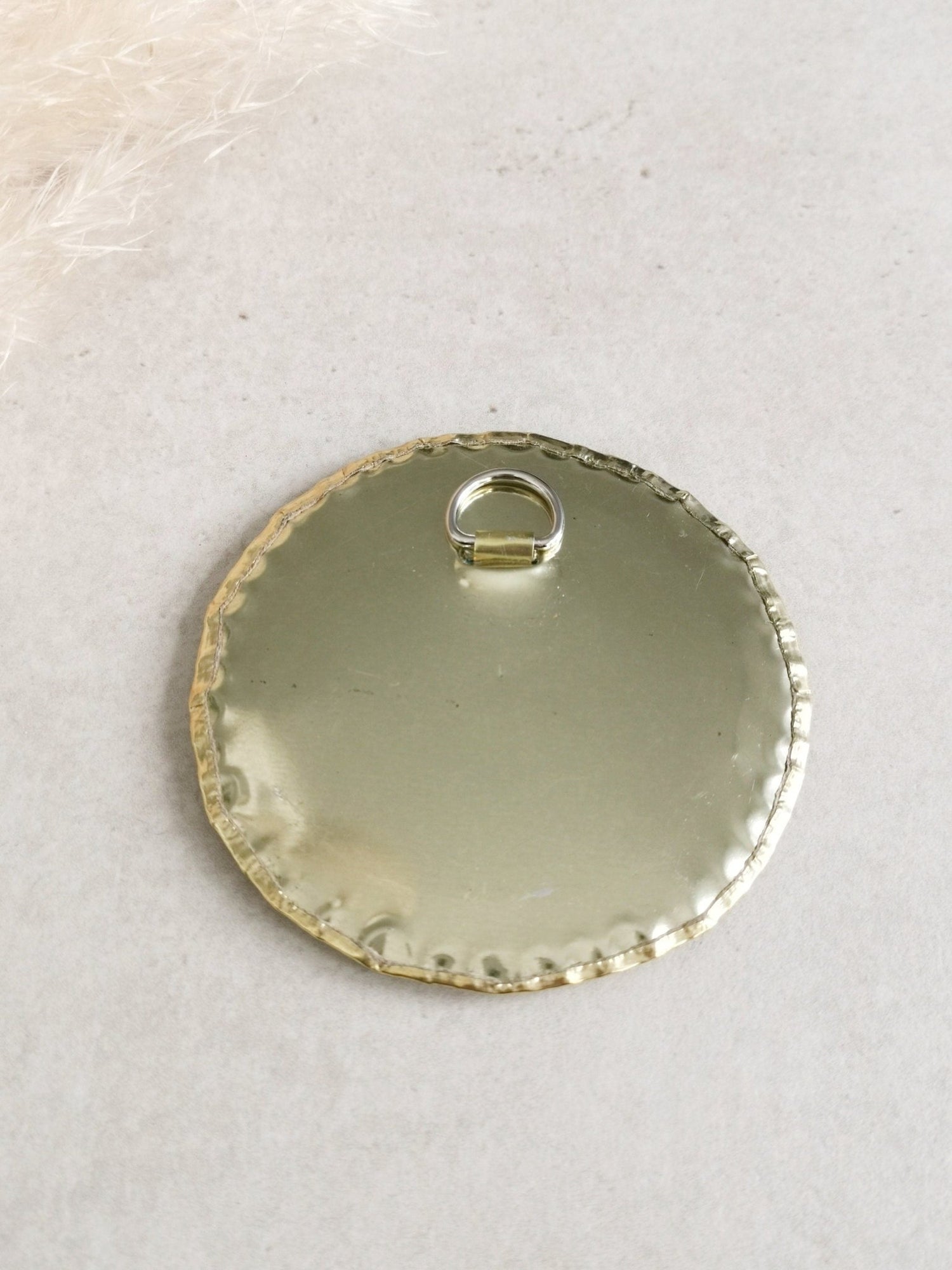 Kleiner Spiegel aus goldenem Messing, Mini Wandspiegel Handarbeit aus Marokko, Marokkanischer Spiegel, Orientalisch - CocosyBerlin