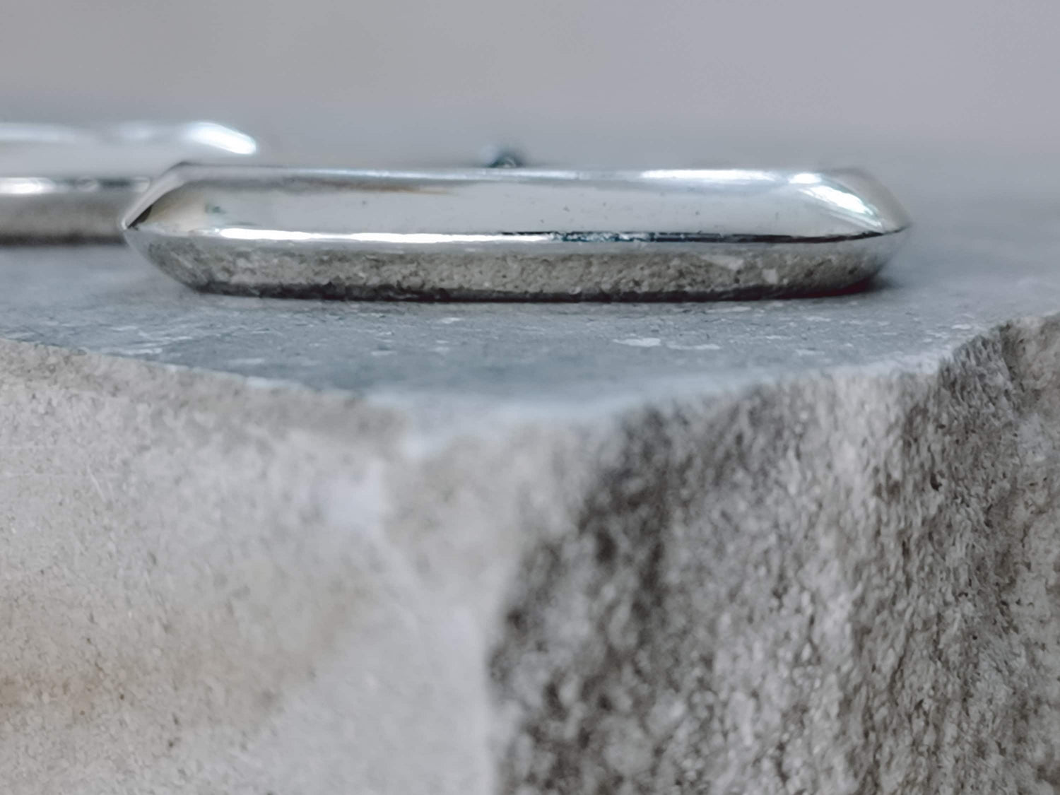 Sterling Silber Creolen Trapez Form, Geometrische Dreieckige Creolen, Minimalistisch Ohrringe aus Silber 925