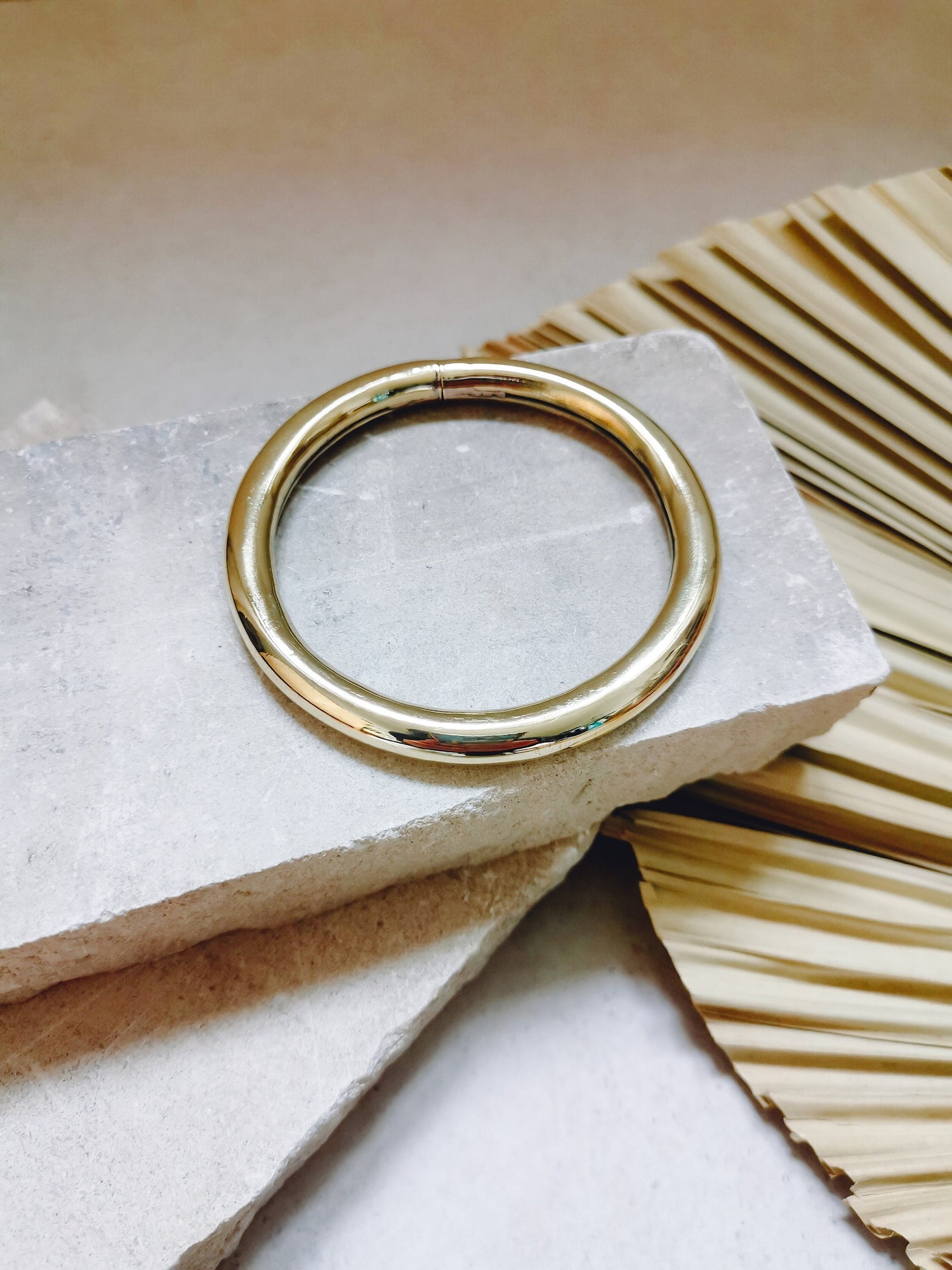 Golden brass bracelet, statement bracelet, wide bangle, tribal golden bangle, minimalist simple bangle