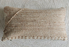 Pouf & Kissenhülle aus Marokko, Beige Creme, Boho Kissen und Bodenkissen, Handmade - CocosyBerlin