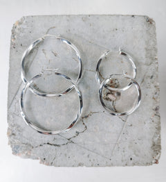 Twisted grosse 925 Silber Creolen, Chunky Twist Sterling Silber Creolen - CocosyBerlin