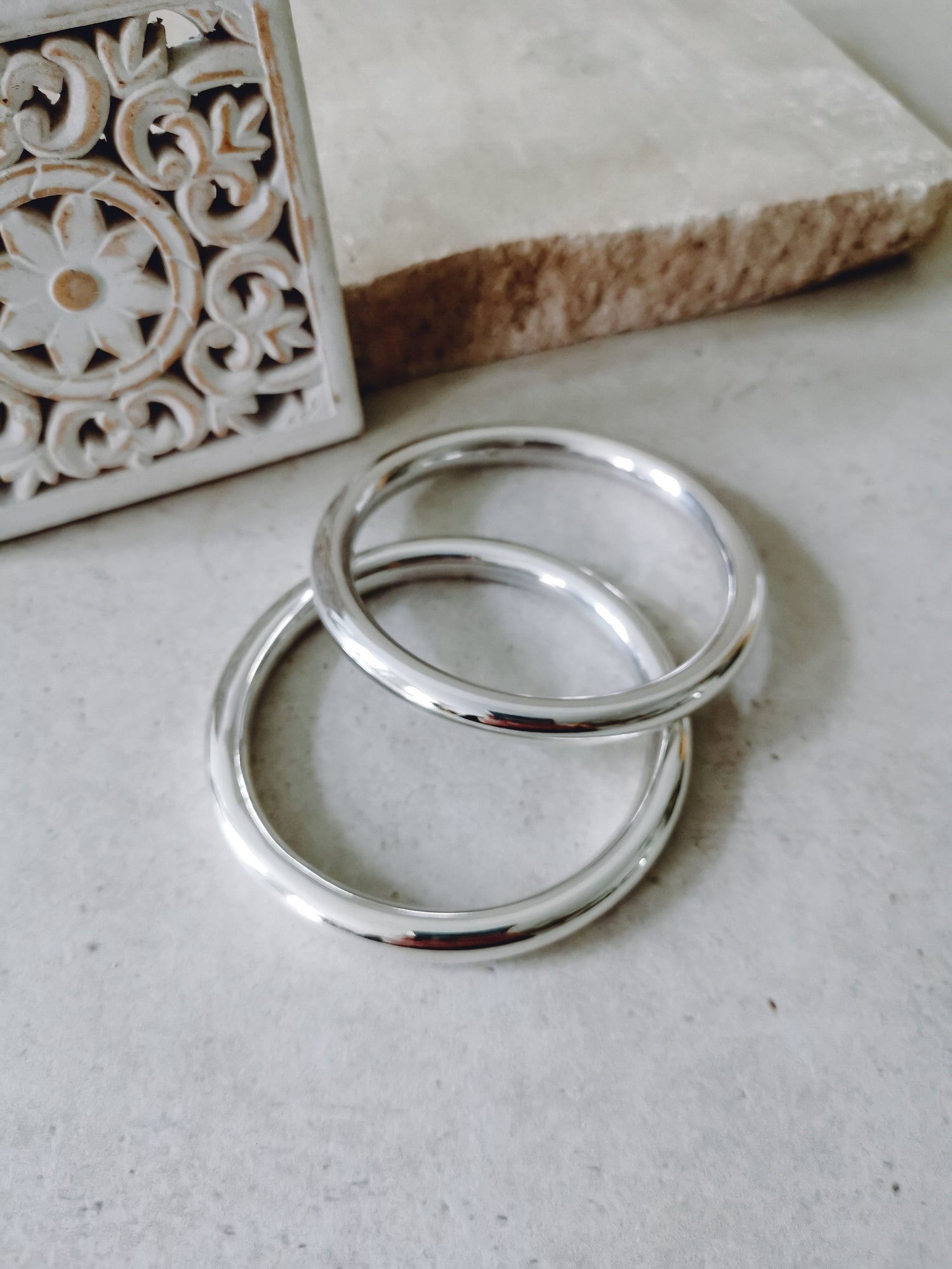 Bracelet épais en argent sterling, bracelet tendance en argent 925, bracelet large, bracelet tribal, bracelet simple minimaliste