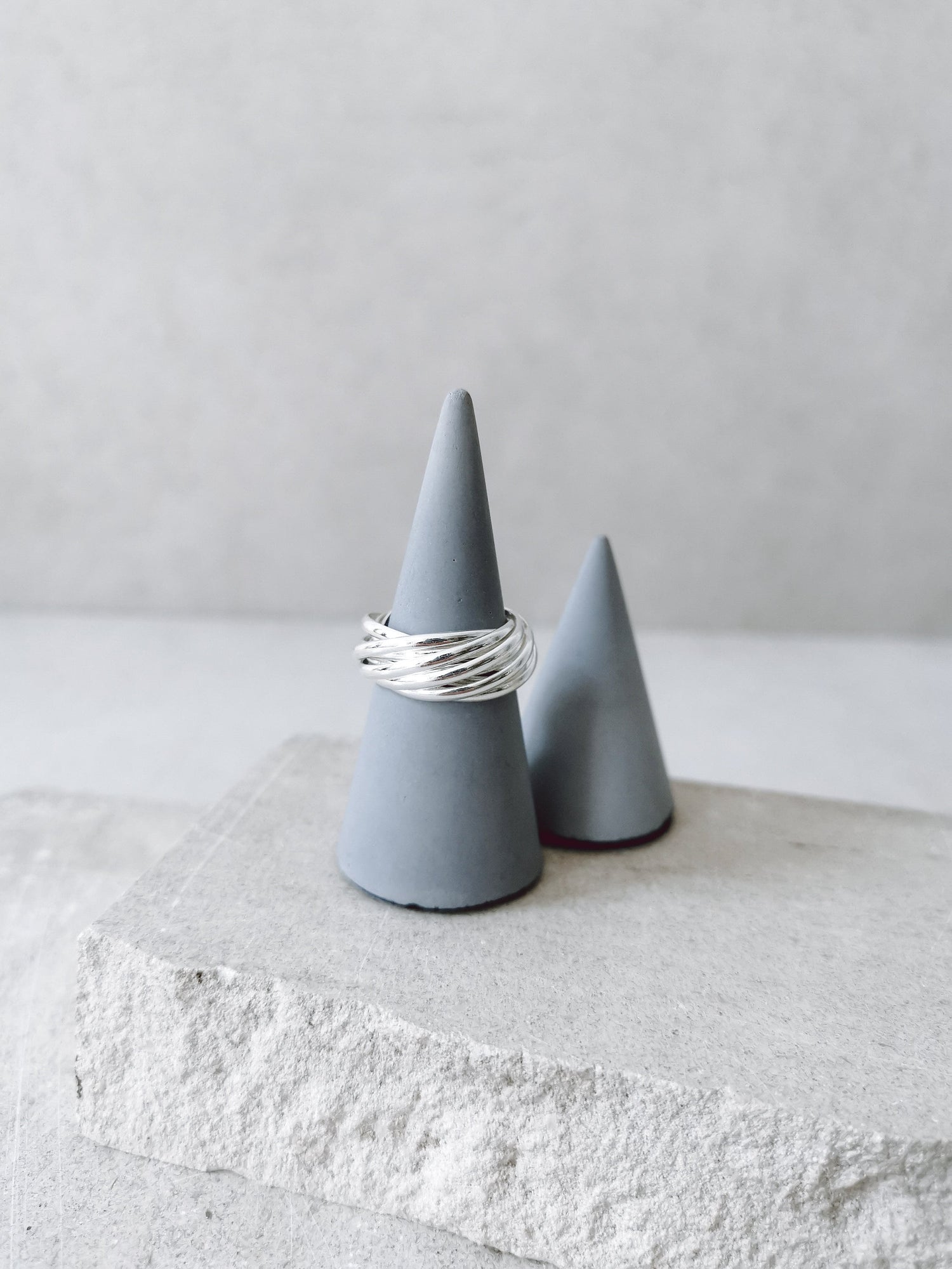 Mehrfachring aus 9 einselringe 925 Silber, Sterling Silber Ring, Wickelring aus 925 Silber