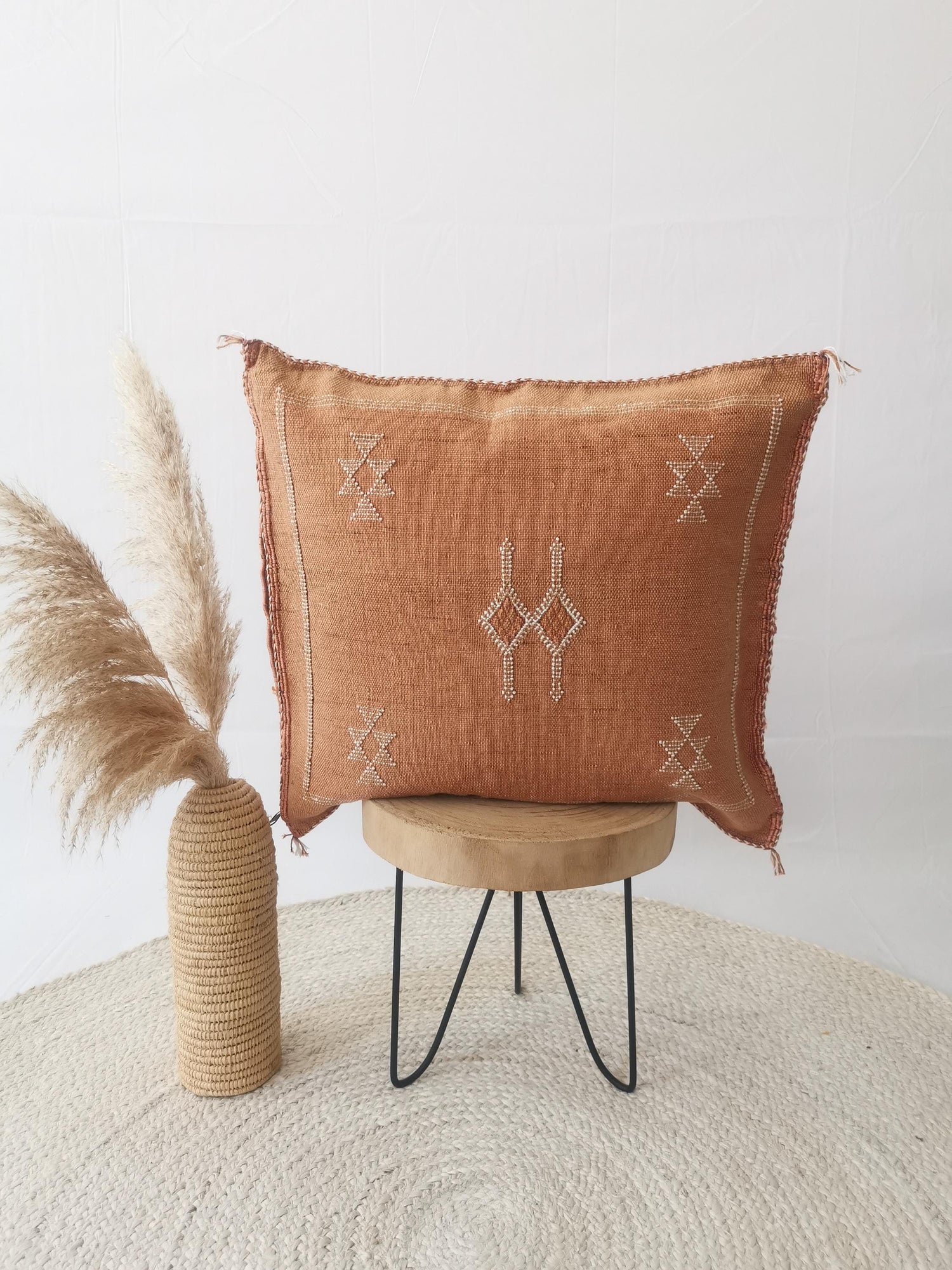 Coussin Sabra du Maroc, Housse de coussin Boho Eclectic, Housse de coussin marocaine, Housse de coussin orientale