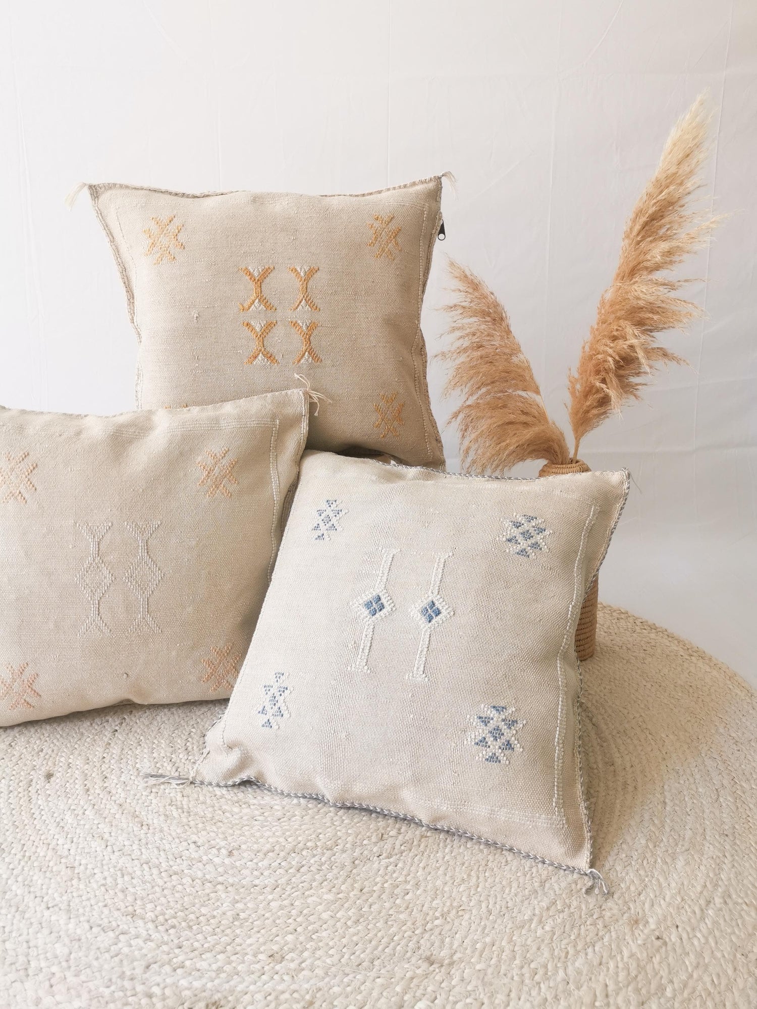 Coussin Sabra du Maroc, Housse de coussin Boho Eclectic, Housse de coussin marocaine, Housse de coussin orientale