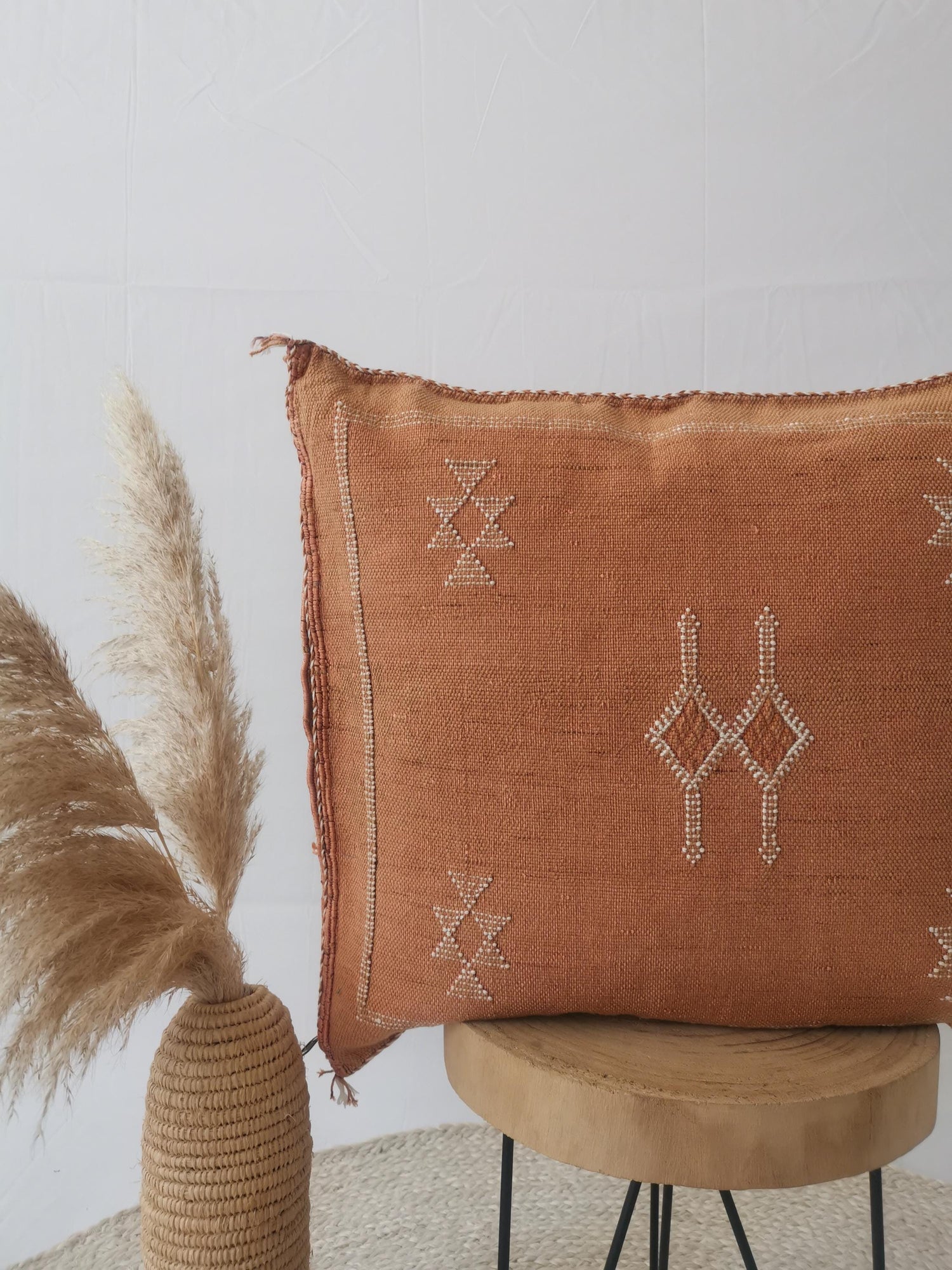 Coussin Sabra du Maroc, Housse de coussin Boho Eclectic, Housse de coussin marocaine, Housse de coussin orientale