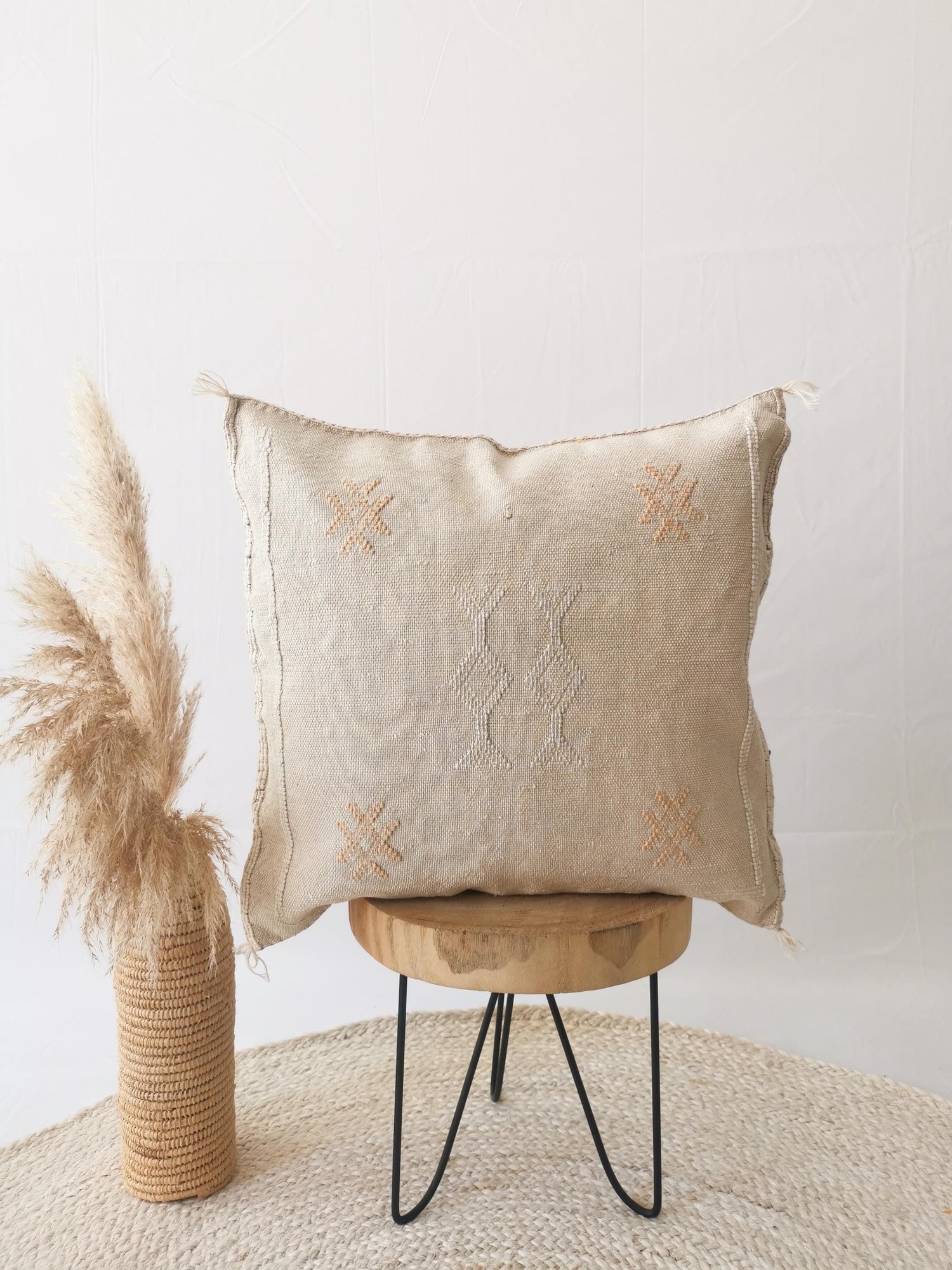 Coussin Sabra du Maroc, Housse de coussin Boho Eclectic, Housse de coussin marocaine, Housse de coussin orientale