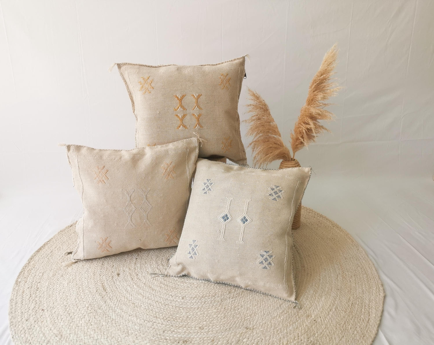 Coussin Sabra du Maroc, Housse de coussin Boho Eclectic, Housse de coussin marocaine, Housse de coussin orientale