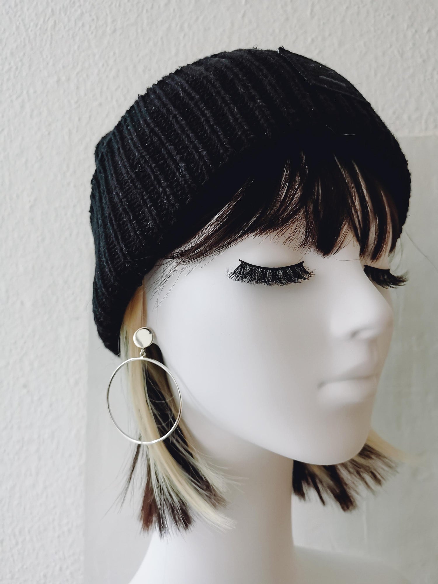 Stud earrings hanging circle made of 925 silver, circle earrings creole made of sterling silver