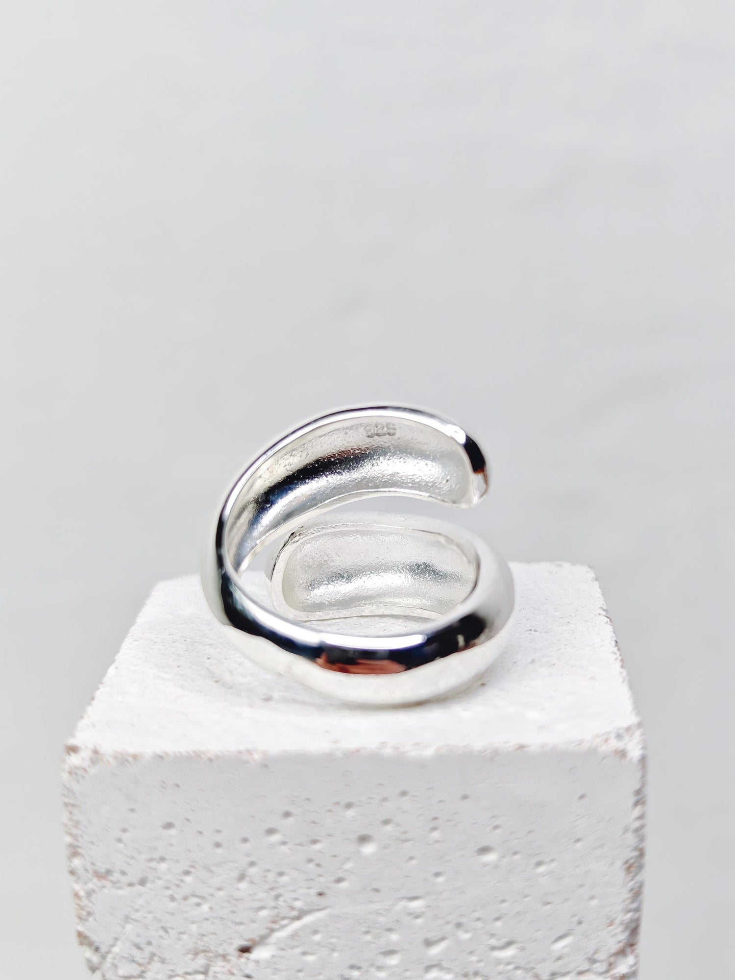 Minimalist ring made of 925 silver, drop ring, chunky silver ring, open ring made of sterling silver