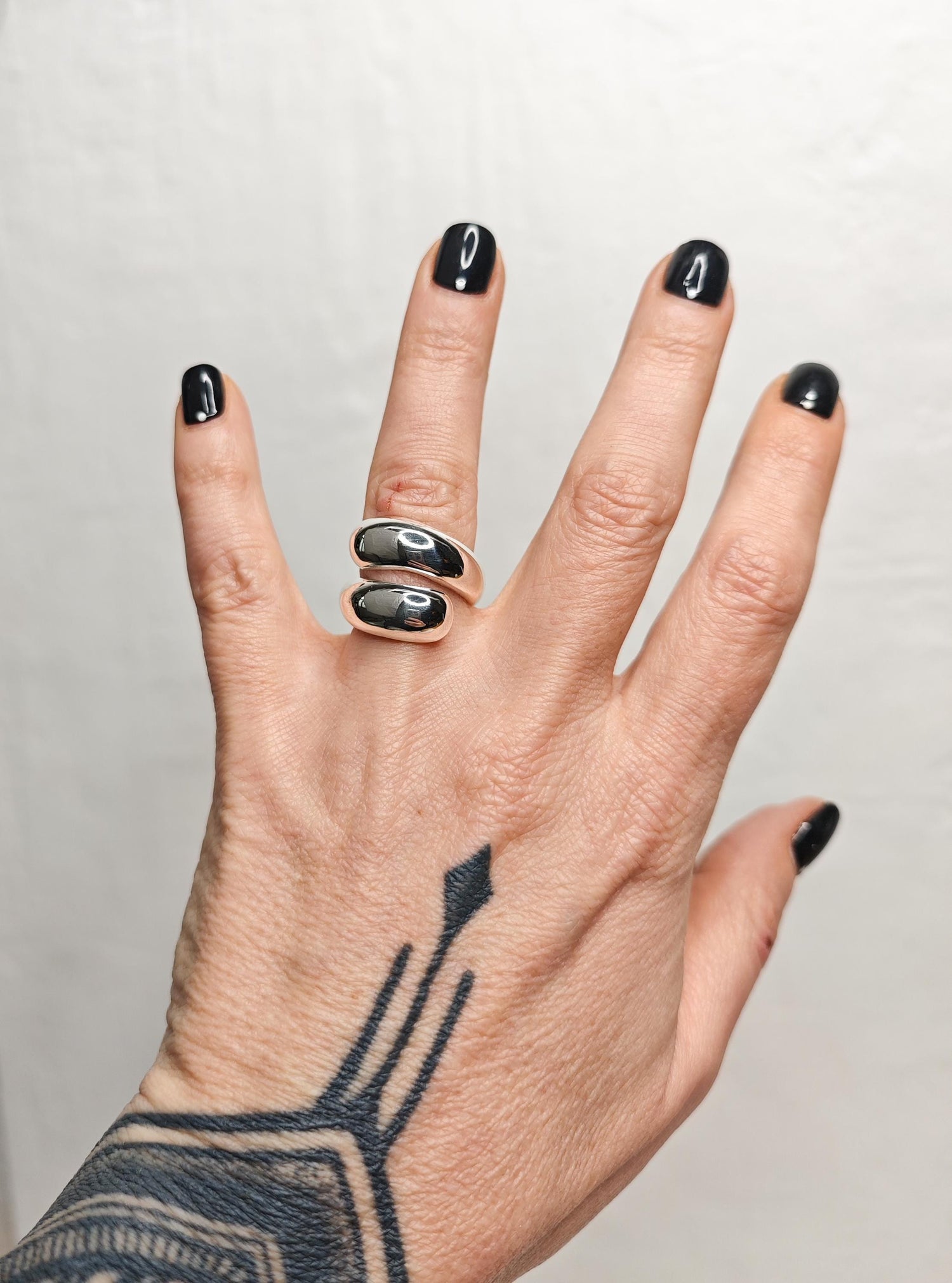 Minimalist ring made of 925 silver, drop ring, chunky silver ring, open ring made of sterling silver