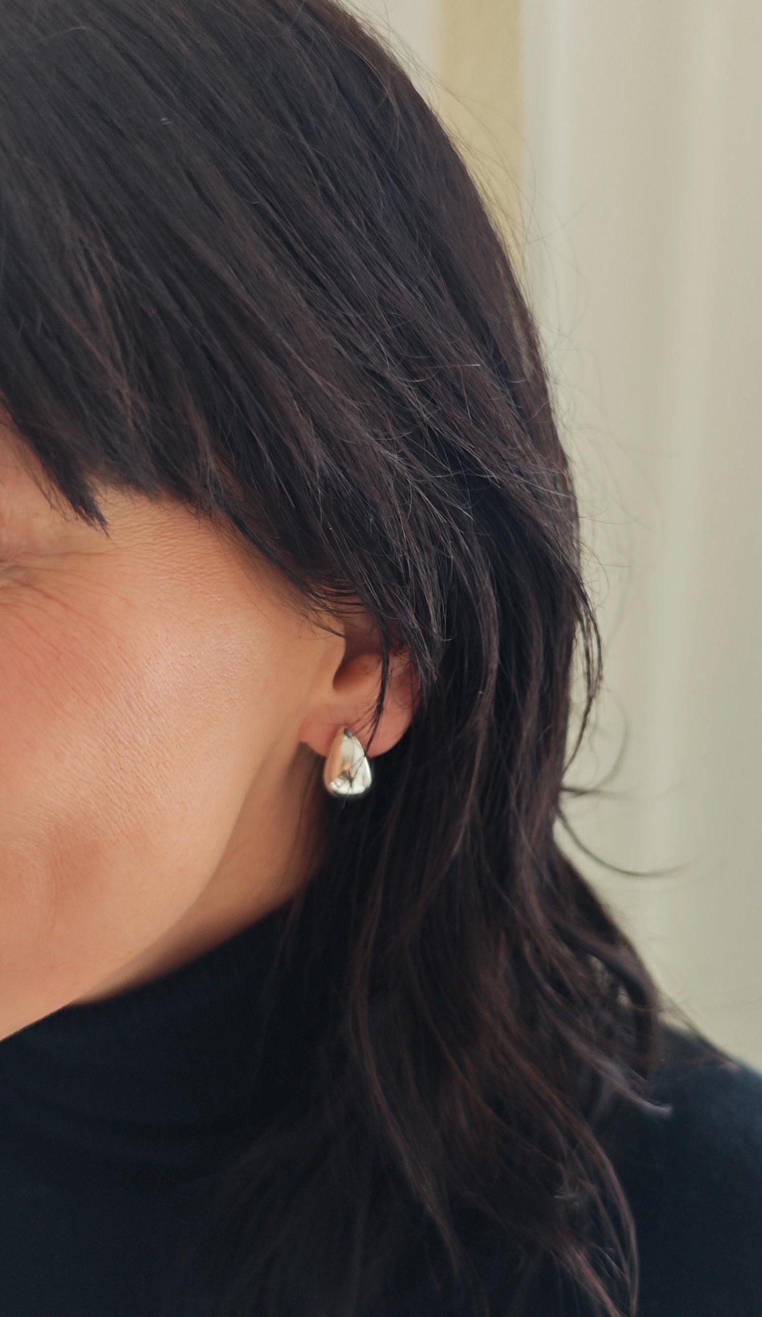 Drop earrings made of 925 silver, teardrop earrings, drop-shaped teardrop minimalist earrings waterdrop waterdrop earrings