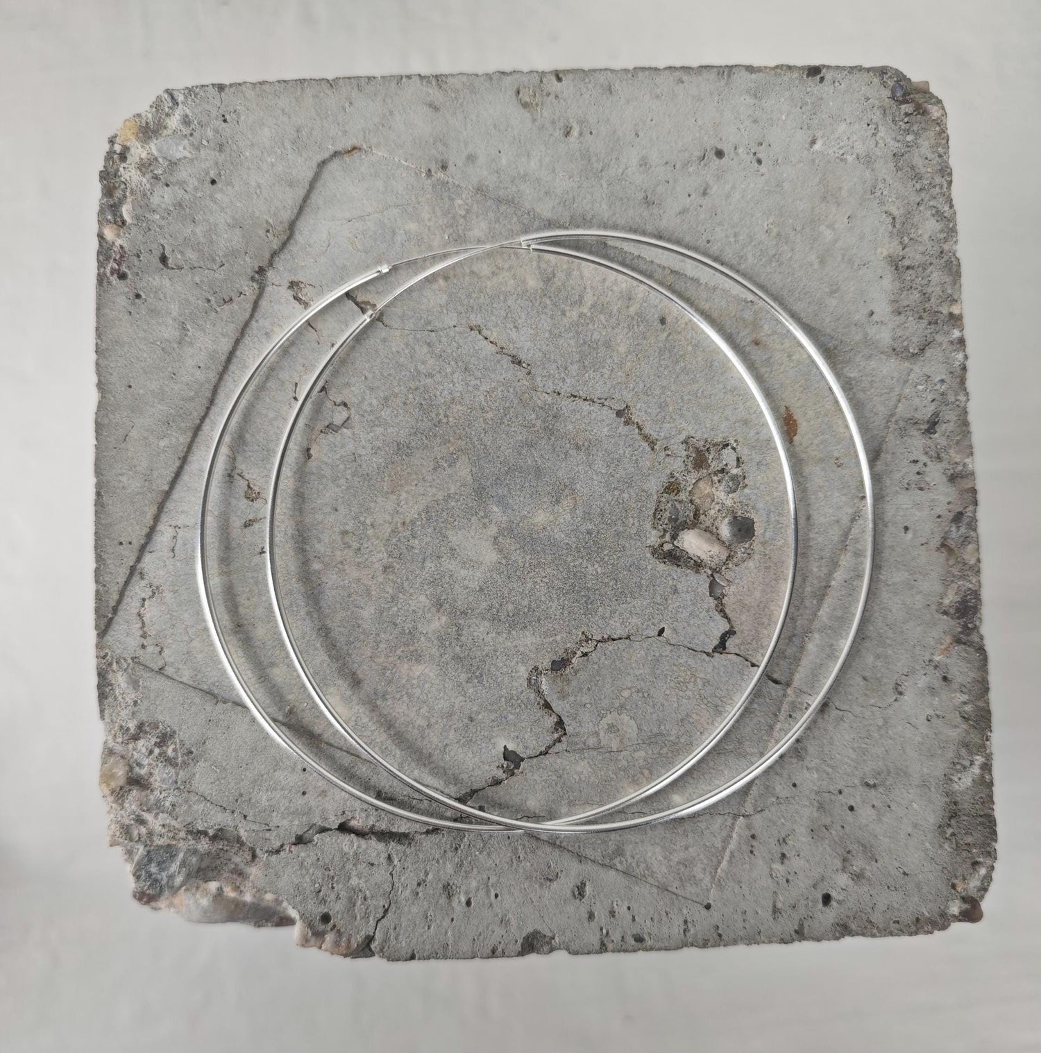 Extra Grosse Creolen 10cm aus Silber 925, XXL Minimalistische Ohrringe