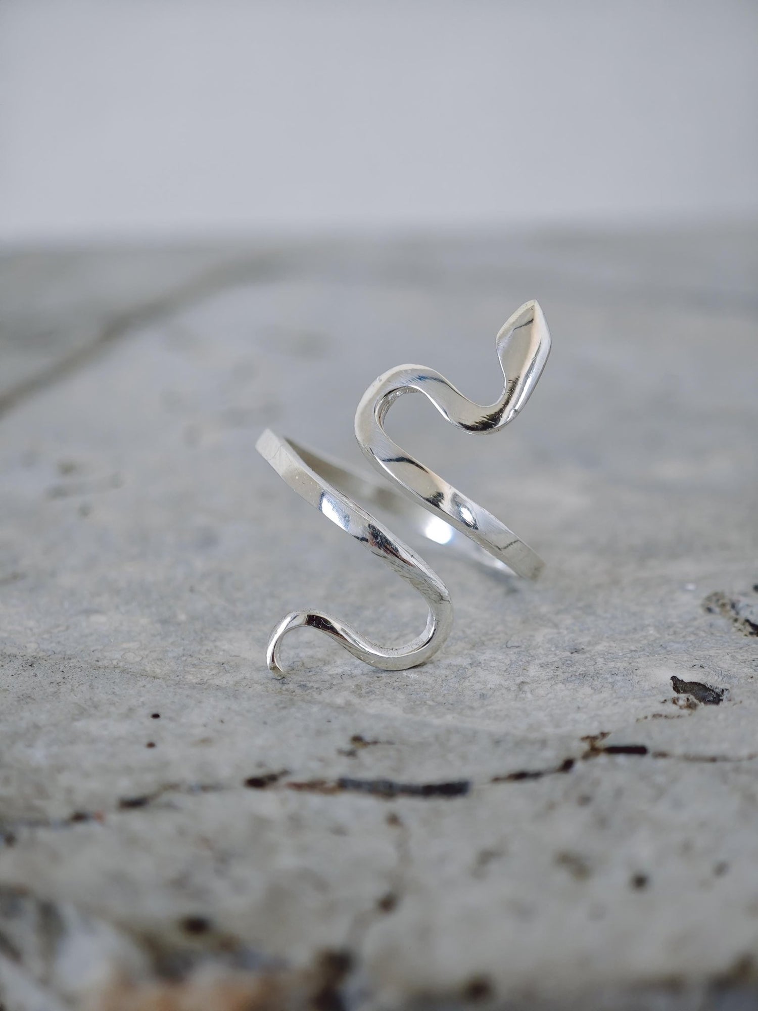 Schlangen - Ring aus 925 Silber, Snake Design Ring, one size fits all - CocosyBerlin