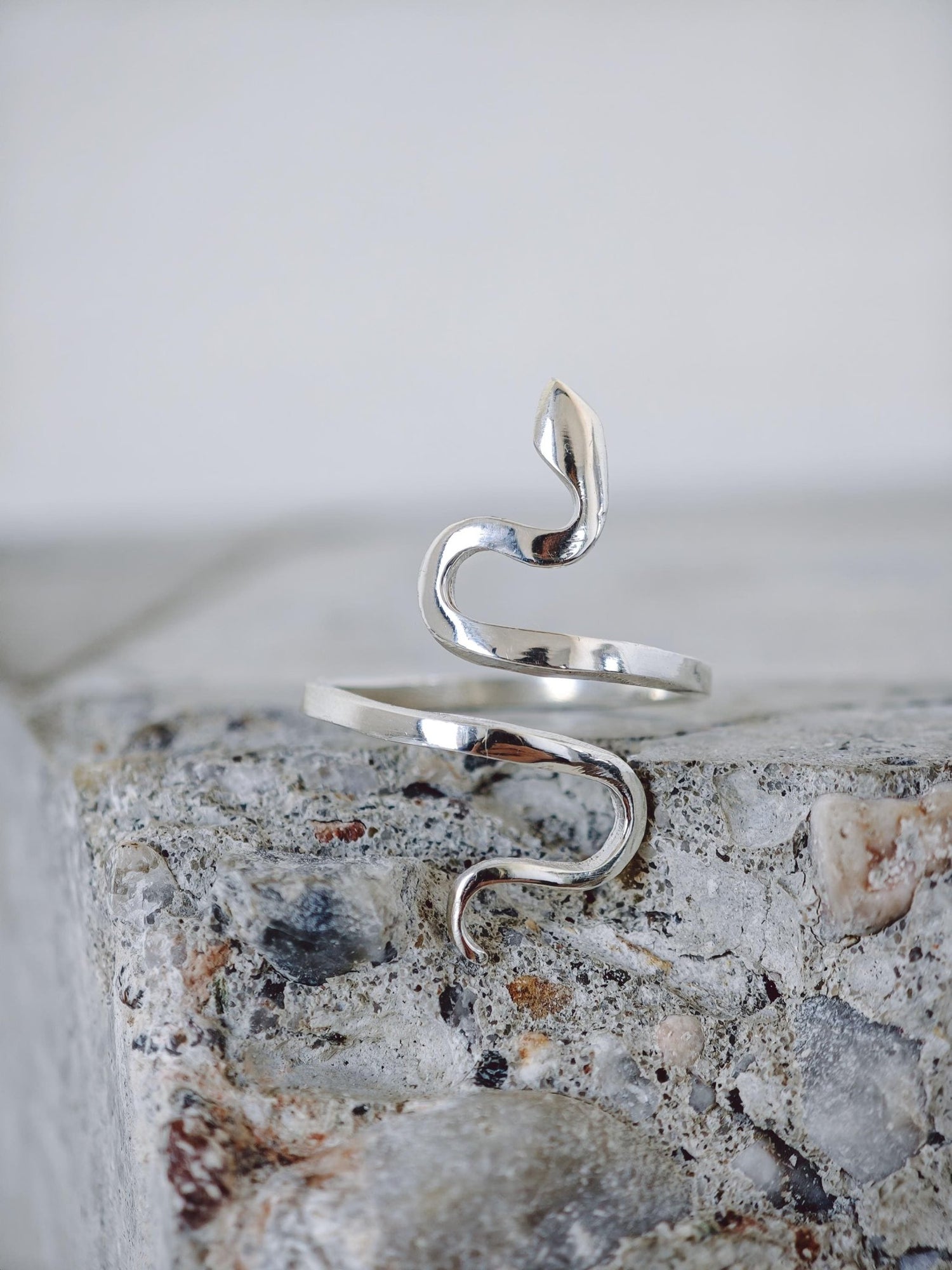 Schlangen - Ring aus 925 Silber, Snake Design Ring, one size fits all - CocosyBerlin