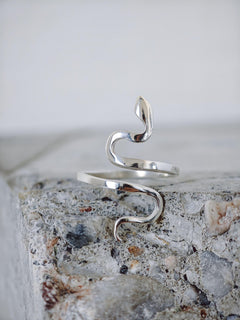 Schlangen - Ring aus 925 Silber, Snake Design Ring, one size fits all - CocosyBerlin