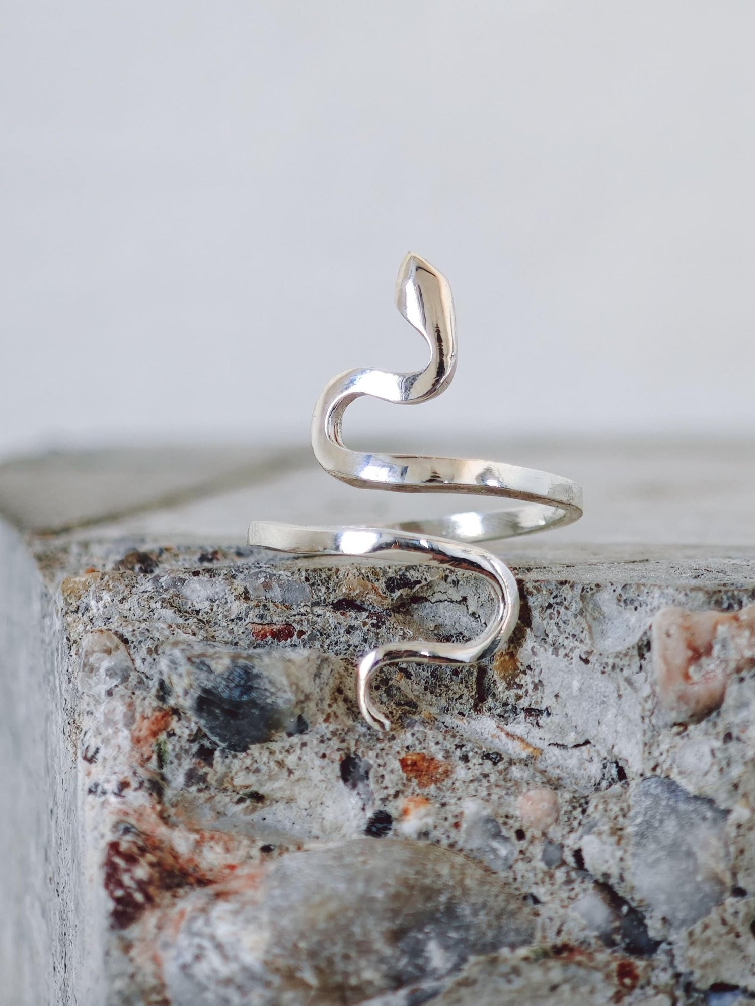 Schlangen - Ring aus 925 Silber, Snake Design Ring, one size fits all - CocosyBerlin