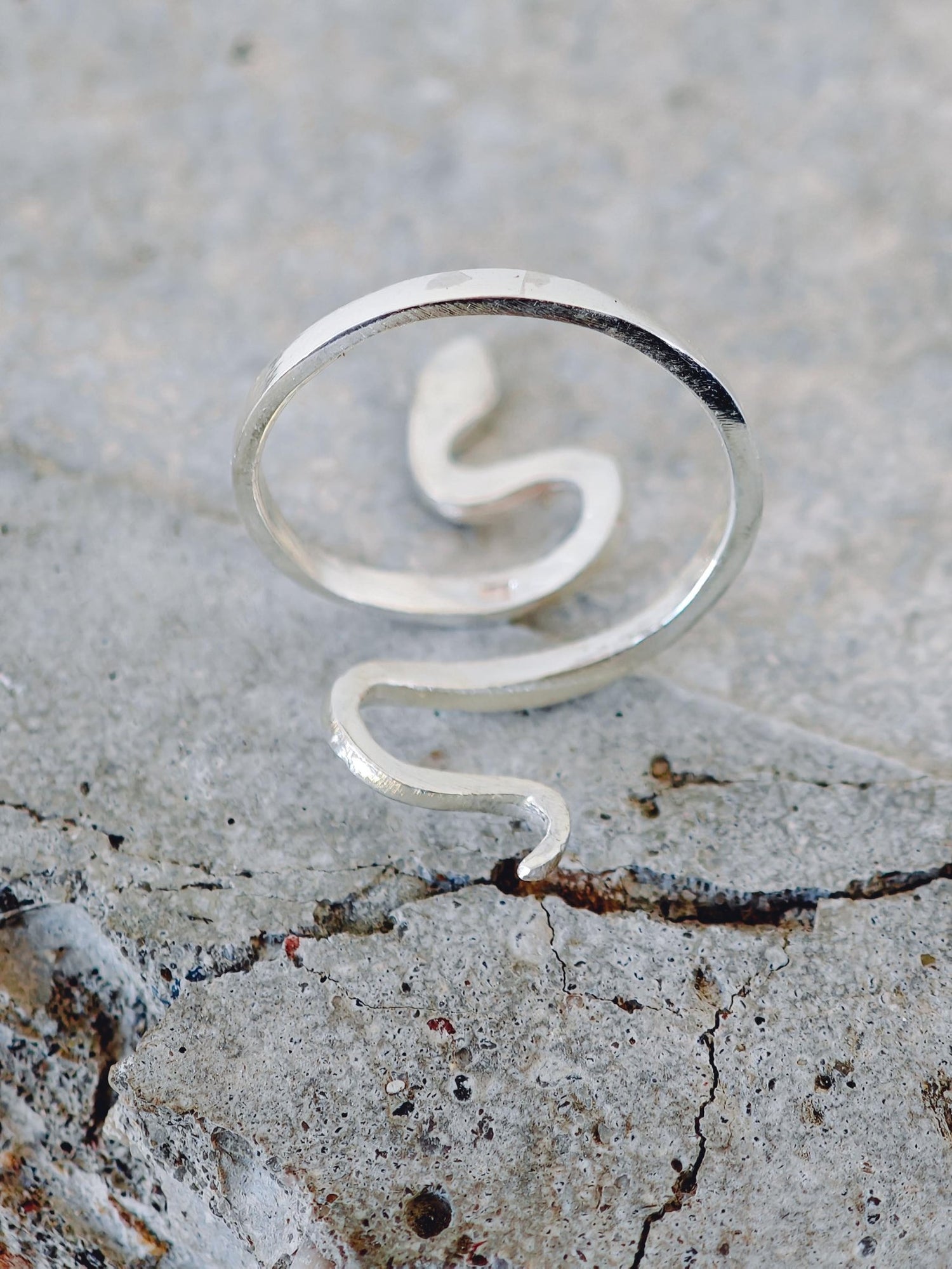 Schlangen - Ring aus 925 Silber, Snake Design Ring, one size fits all - CocosyBerlin