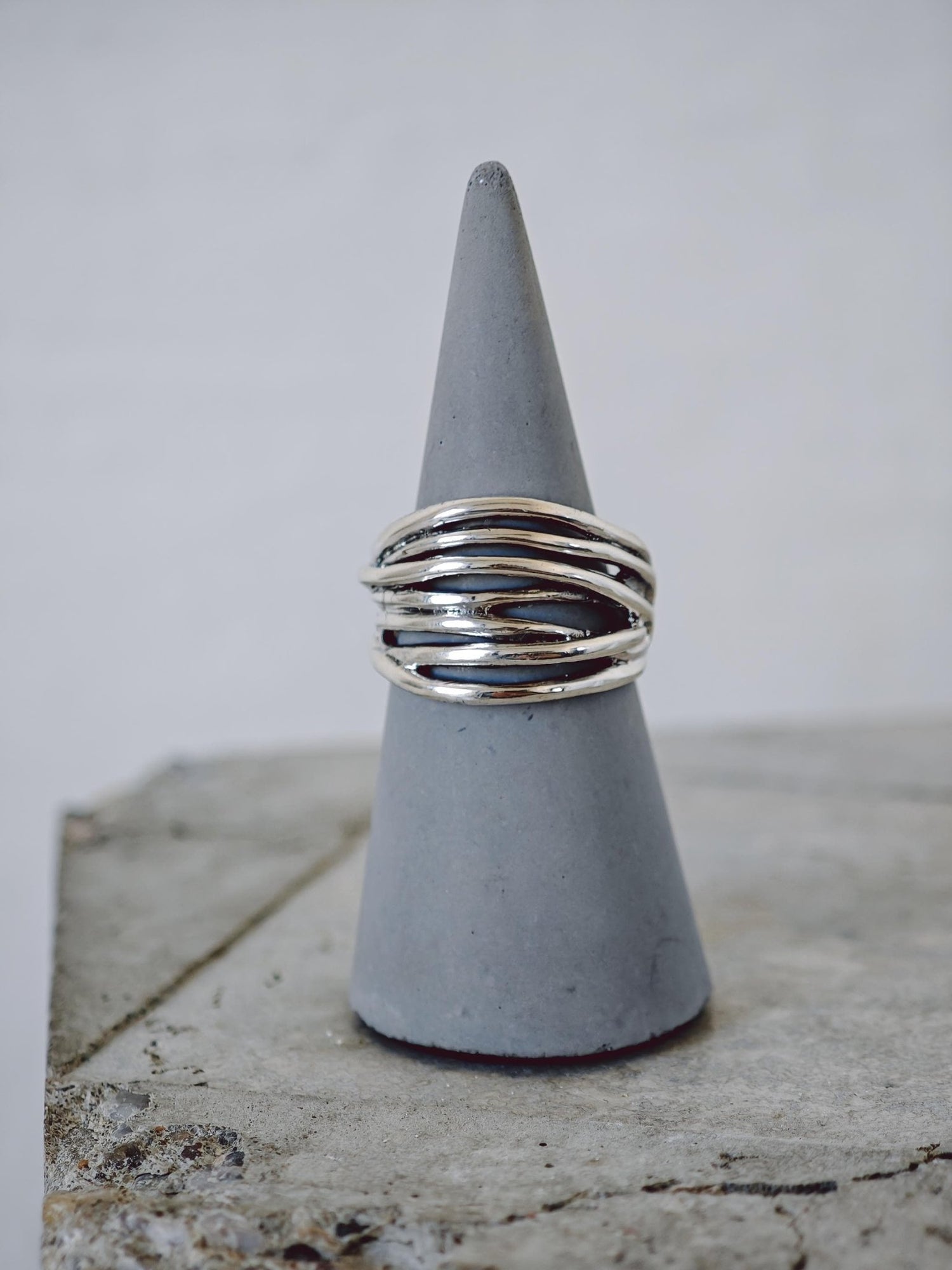 Statement Ring aus 925 Silber, Wickelring, Wire Wrap Ring minimal - CocosyBerlin