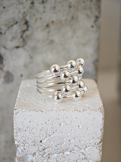Bubble Ring 925 Silber, Statement Kugelring aus Sterling Silber, Chunky Ball Ring - CocosyBerlin