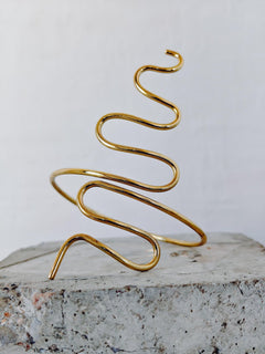 Oberarmreif aus Messing Gold, Boho Armreif Schlange, minimalist Arm Cuff, Statement Armschmuck - CocosyBerlin
