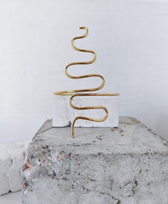 Oberarmreif aus Messing Gold, Boho Armreif Schlange, minimalist Arm Cuff, Statement Armschmuck - CocosyBerlin