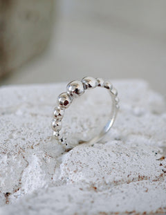 Bubble Ring aus 925 Silber, Kugelring Sterling Silber, Ball Ring - CocosyBerlin