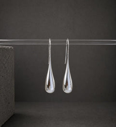 Tropfen Ohrringe aus Silber 925, Lange Hängende Ohrringe, Teardrop Earrings - CocosyBerlin