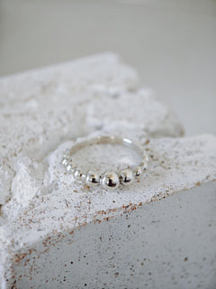 Bubble Ring aus 925 Silber, Kugelring Sterling Silber, Ball Ring - CocosyBerlin
