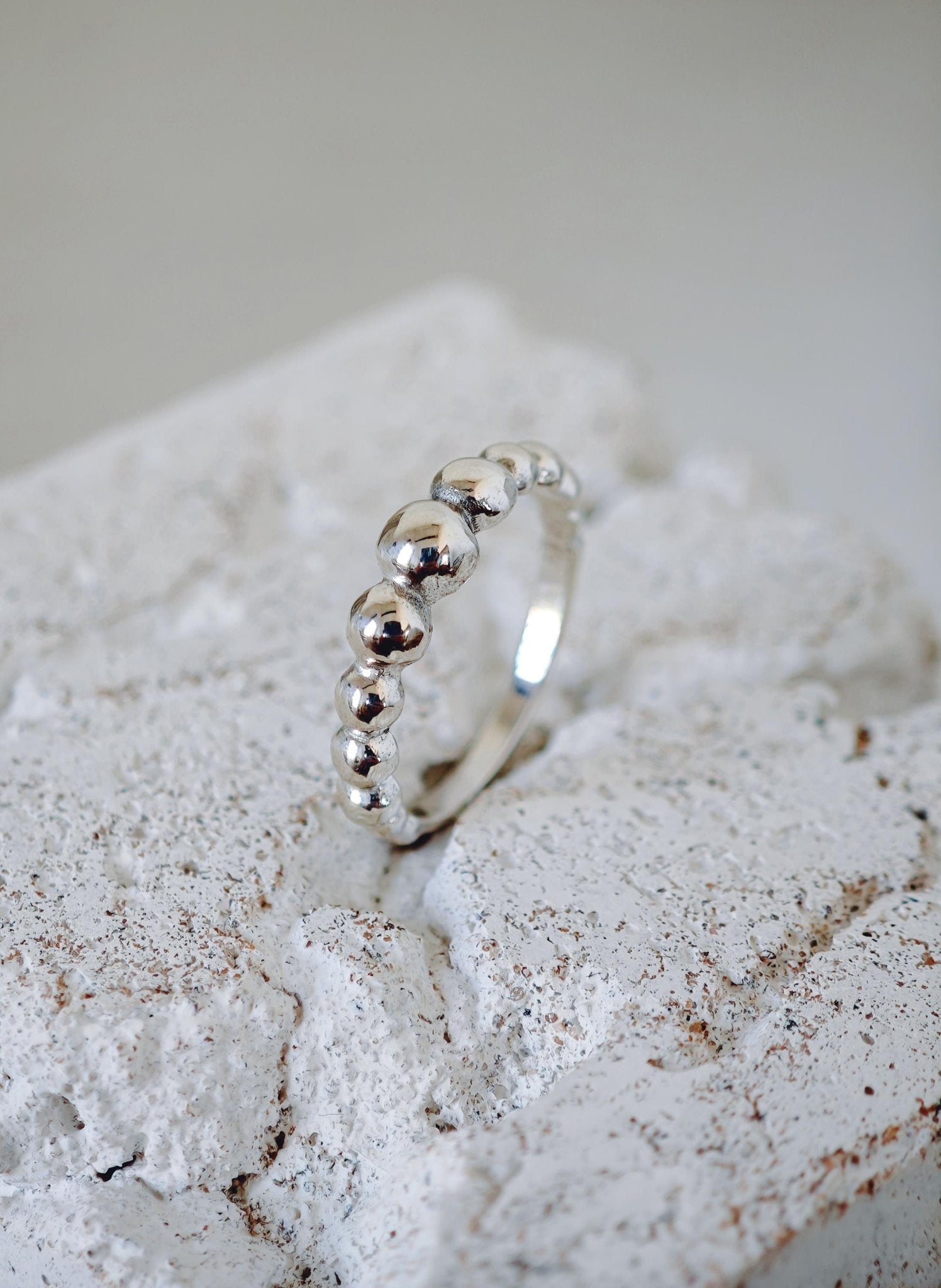Bubble Ring aus 925 Silber, Kugelring Sterling Silber, Ball Ring - CocosyBerlin