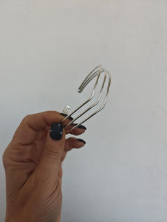 Minimalistischer Oberarmreif Messing versilbert, 3 - reihiger Arm Cuff, Boho Festival Schmuck - CocosyBerlin