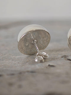 Minimalistische Kugel Ohrstecker aus 925 Silber, Silber Ohrringe 14 mm Kugel, Bubble Ohrringe - CocosyBerlin