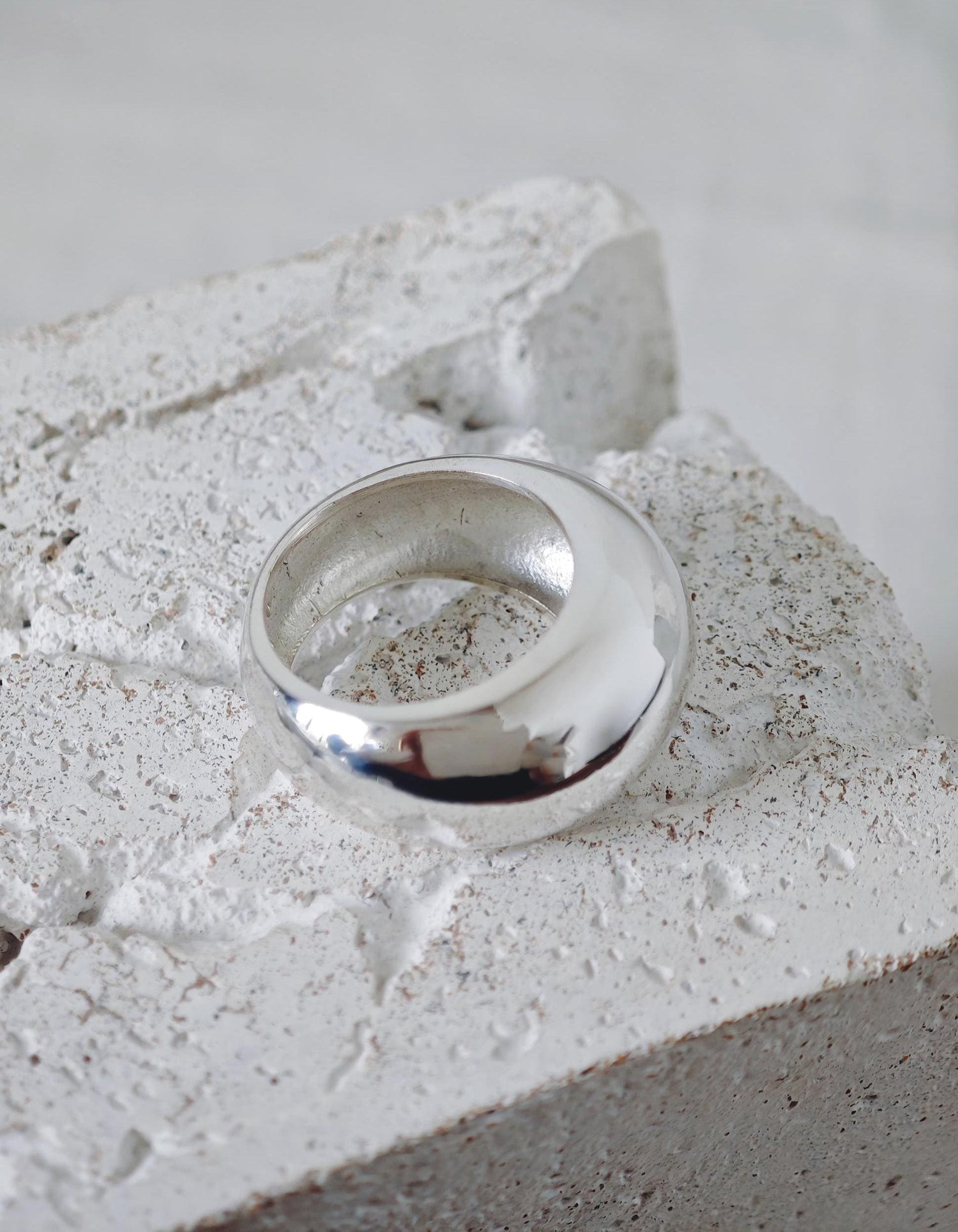 Puffy Statement Ring aus 925 Silber, Chunky Ring, Bold Silver Puffy Ring Minimalististisch