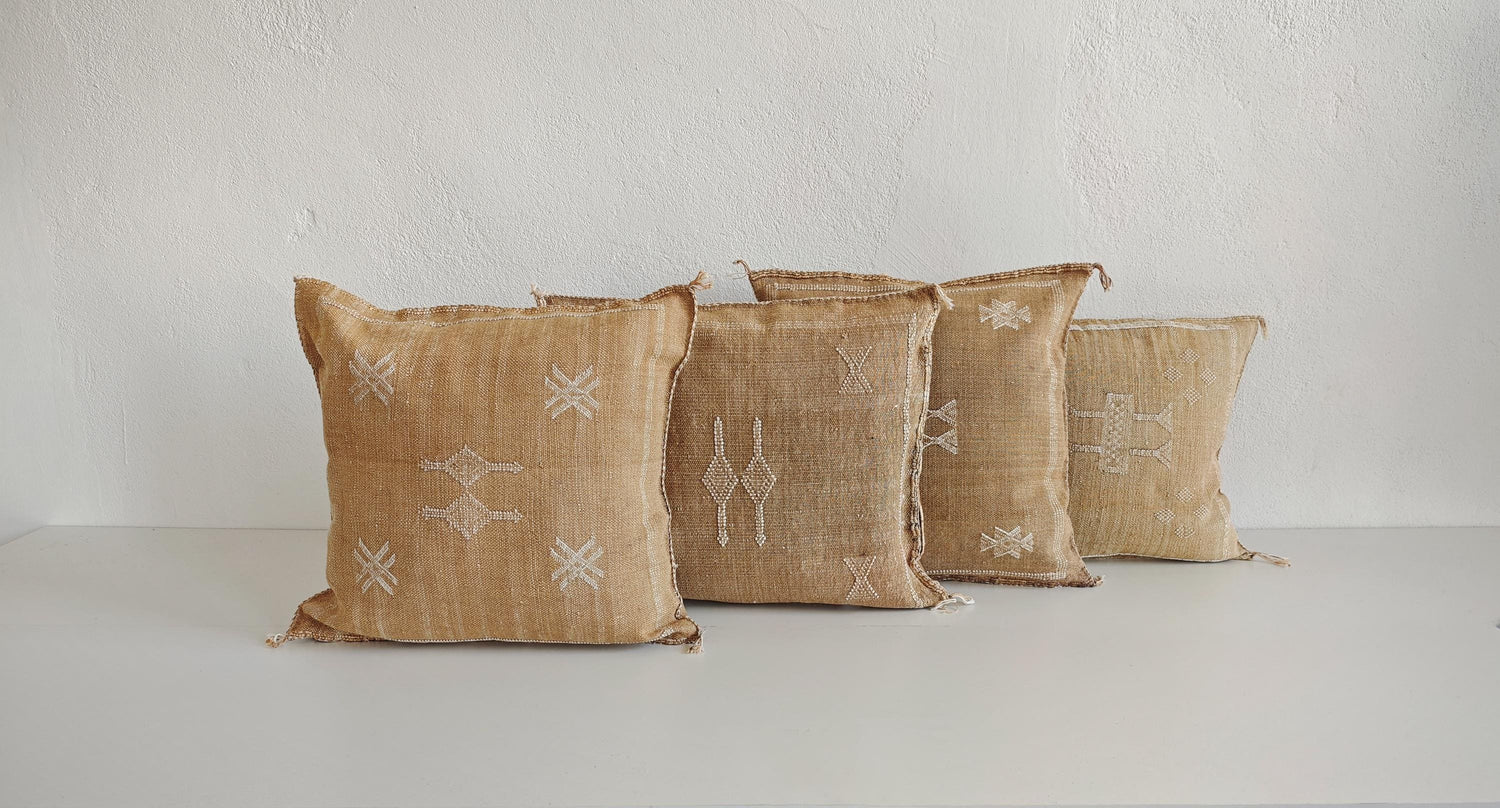 Sabra Kissen aus Marokko, Boho Eklektische Kissenhülle, Marokkanische, orientalische Kissenhülle