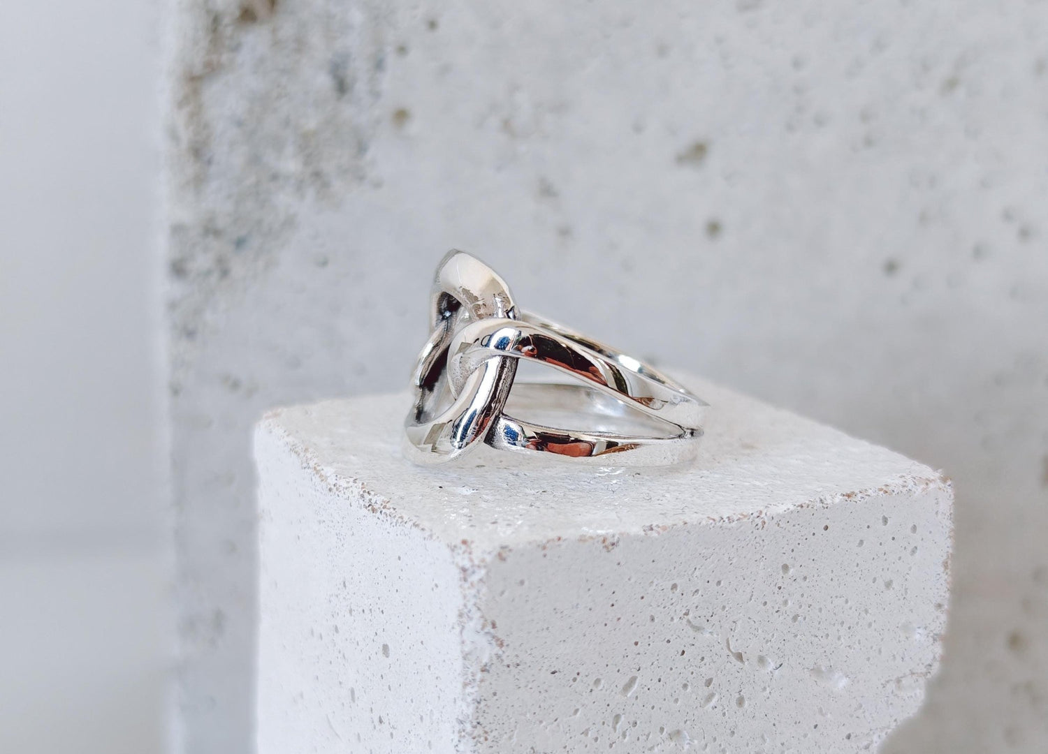 Statement Ring aus 925 Silber, Bold Chunky Ring, Silver Link Chain Ring - CocosyBerlin
