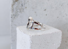 Statement Ring aus 925 Silber, Bold Chunky Ring, Silver Link Chain Ring - CocosyBerlin