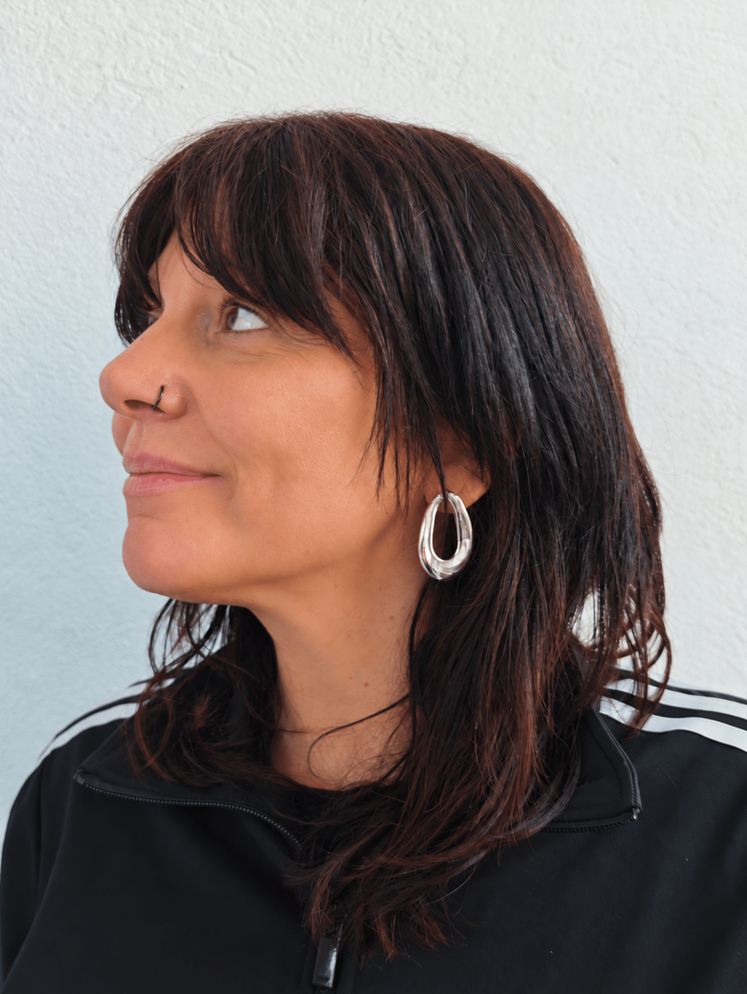 Organic Statement Ohrstecker aus 925 Silber, ovale Y2K Ohrringe, Sculptural Silver Earrings - CocosyBerlin