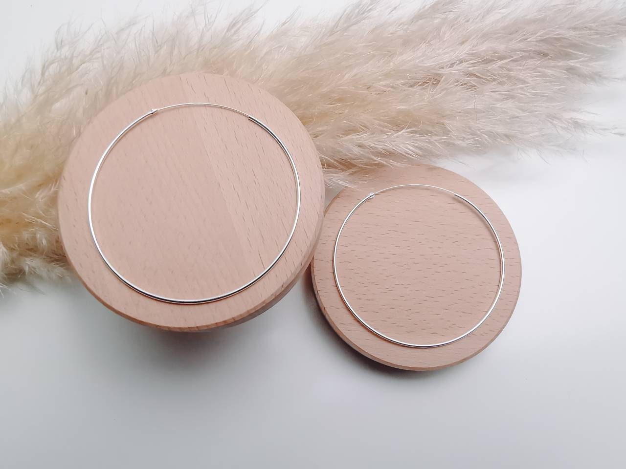XXL Silber 925 Creolen 70mm x 1,5mm | Grosse Ohrreifen | Minimalistische Ohrringe | Silbercreolen | Sterling Silber Creolen | cocosy.berlin