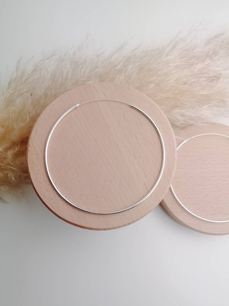 XXL Silber 925 Creolen 70mm x 1,5mm | Grosse Ohrreifen | Minimalistische Ohrringe | Silbercreolen | Sterling Silber Creolen | cocosy.berlin