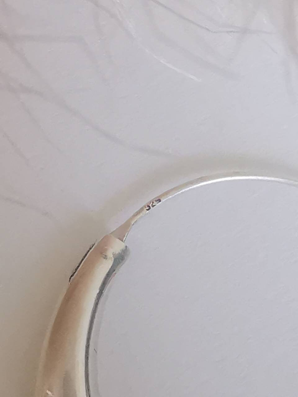 Silber 925 Halbmond Creolen, Chunky Sterling Silber Creolen 40 mm, Minimalistische breite Creolen