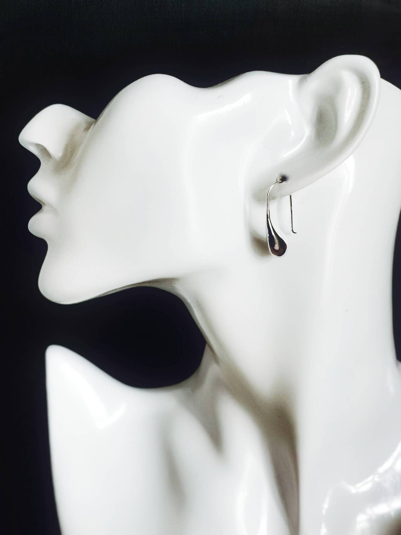 Tropfen Ohrhänger aus Silber 925, Lange Hängende Ohrringe, Tropfenförmig, Minimalistisch Ohrringe, Hängeohrringe Silber