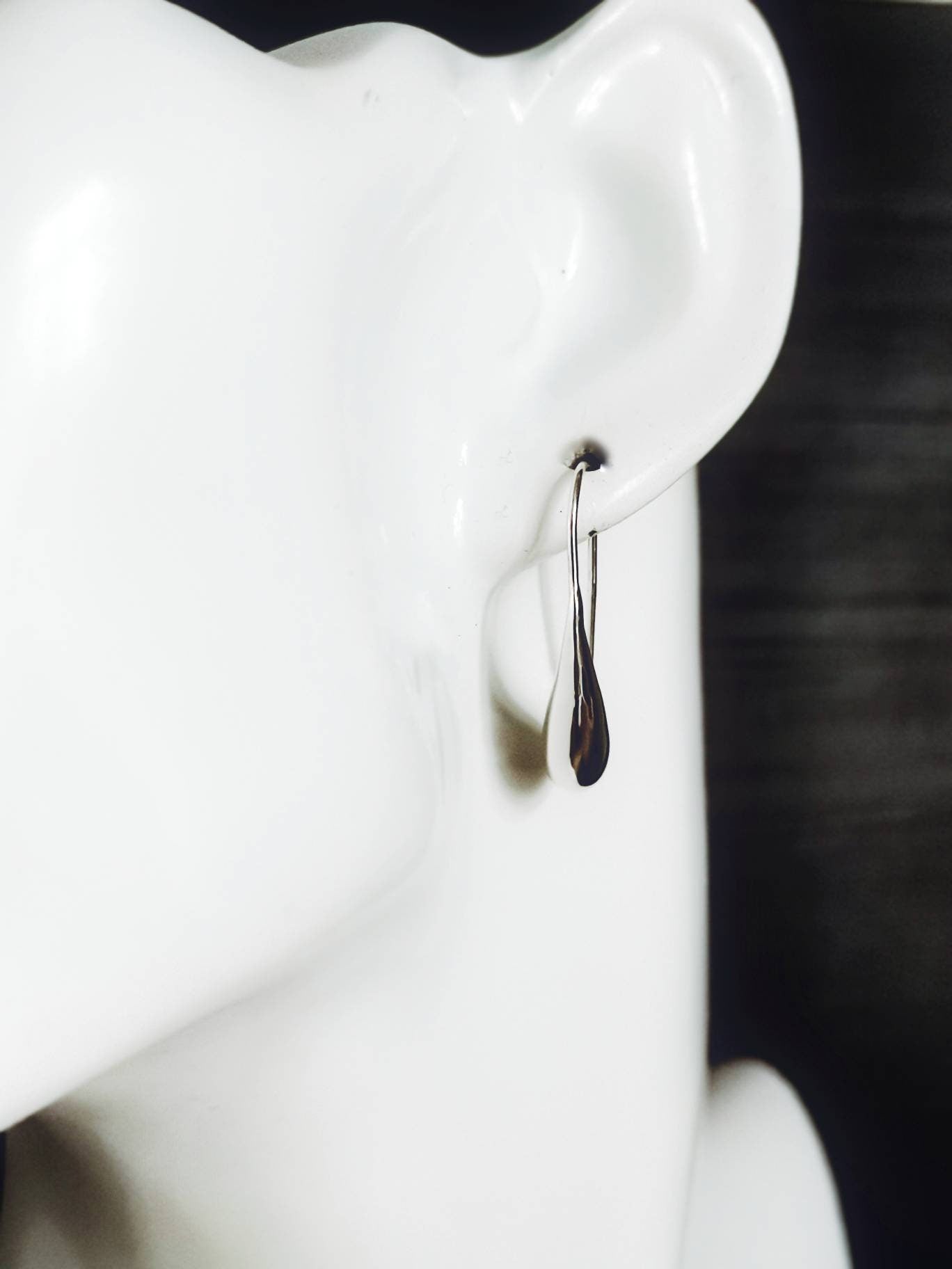 Tropfen Ohrhänger aus Silber 925, Lange Hängende Ohrringe, Tropfenförmig, Minimalistisch Ohrringe, Hängeohrringe Silber