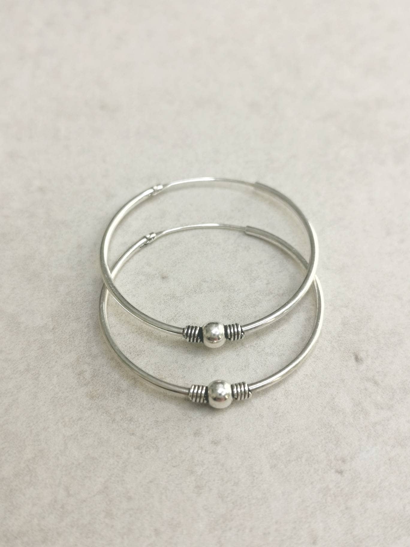 Sterling Silver Bali Hoop Earrings, 925 Silver Hoop Earrings, Hoop Earrings 30mm, Silver 925 Earrings, Boho Hippie Hoop Earrings, Bali Hoop Earrings