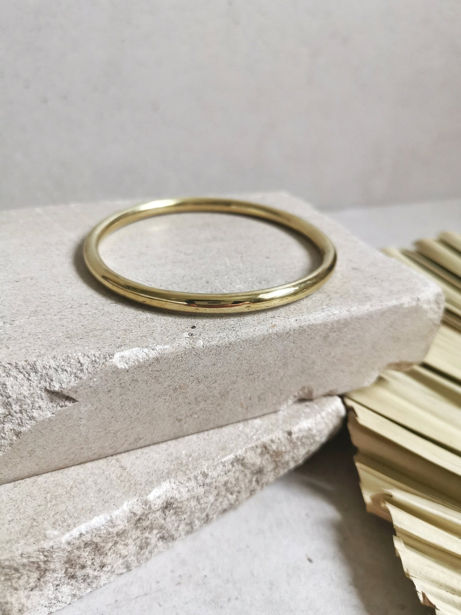 Chunky bracelet made of golden brass, statement bracelet, wide bangle, tribal golden bangle, minimalist simple bangle