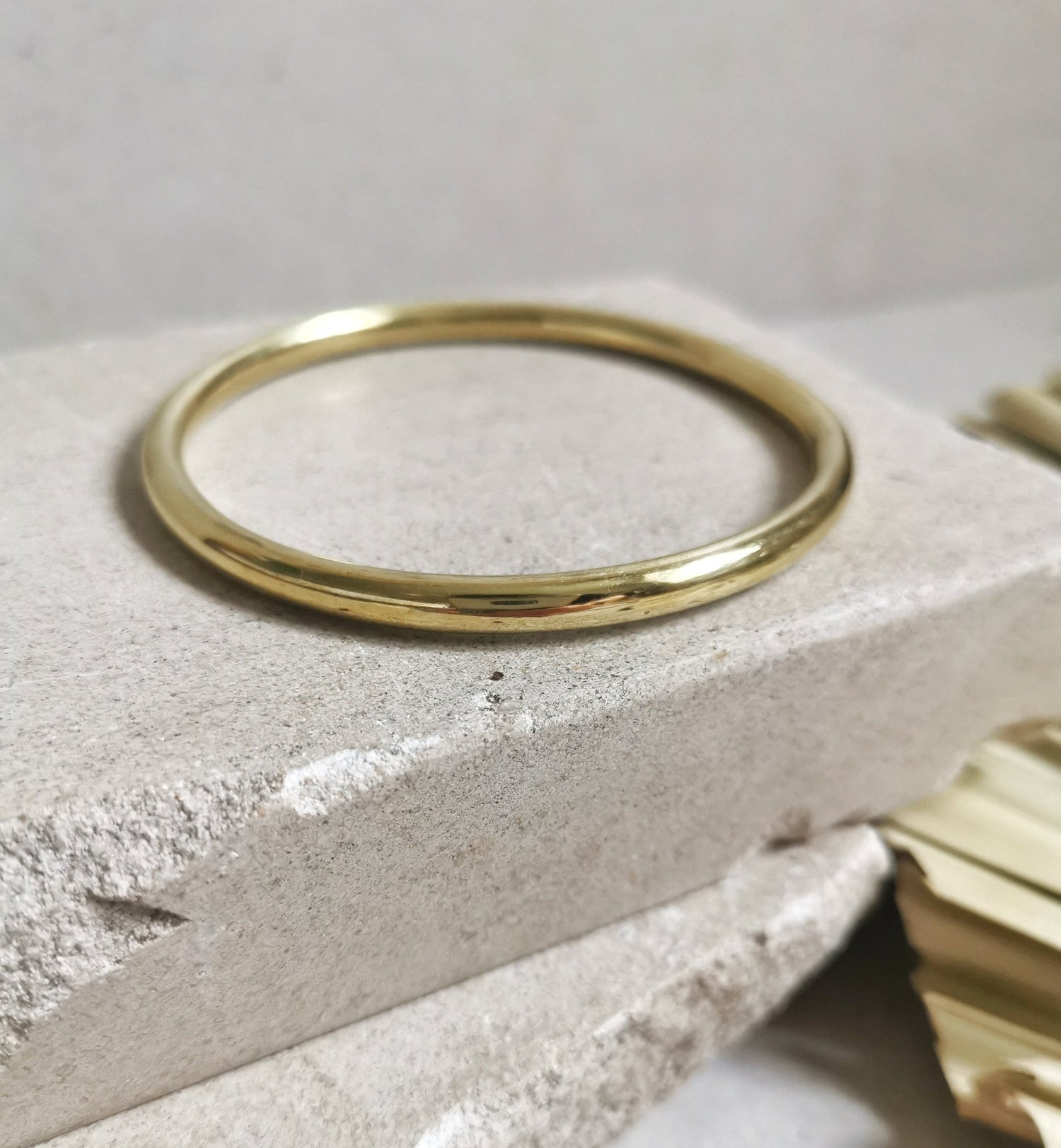 Chunky bracelet made of golden brass, statement bracelet, wide bangle, tribal golden bangle, minimalist simple bangle